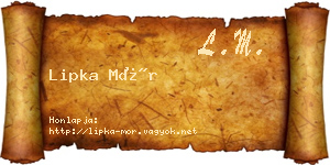 Lipka Mór névjegykártya
